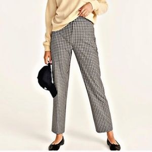 J. Crew Monochrome Check Straight Leg Pants